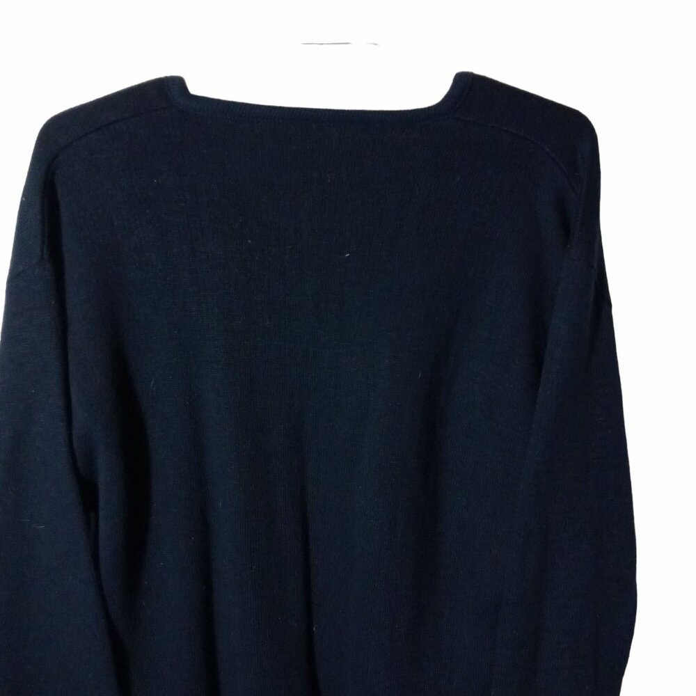 Vintage NDSU Navy Blue V Neck Sweater L North Dakota State University Thundar - Picture 7 of 9